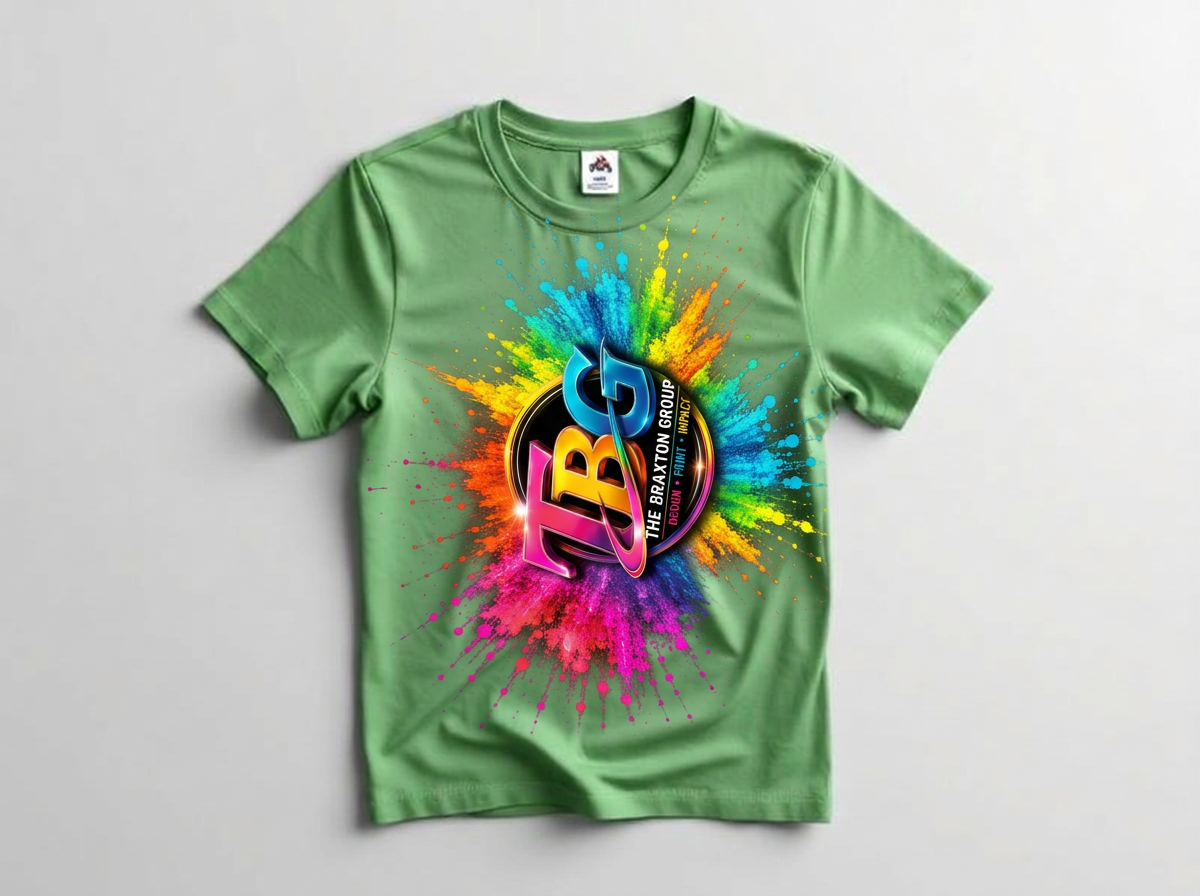 Folded branded t-shirt